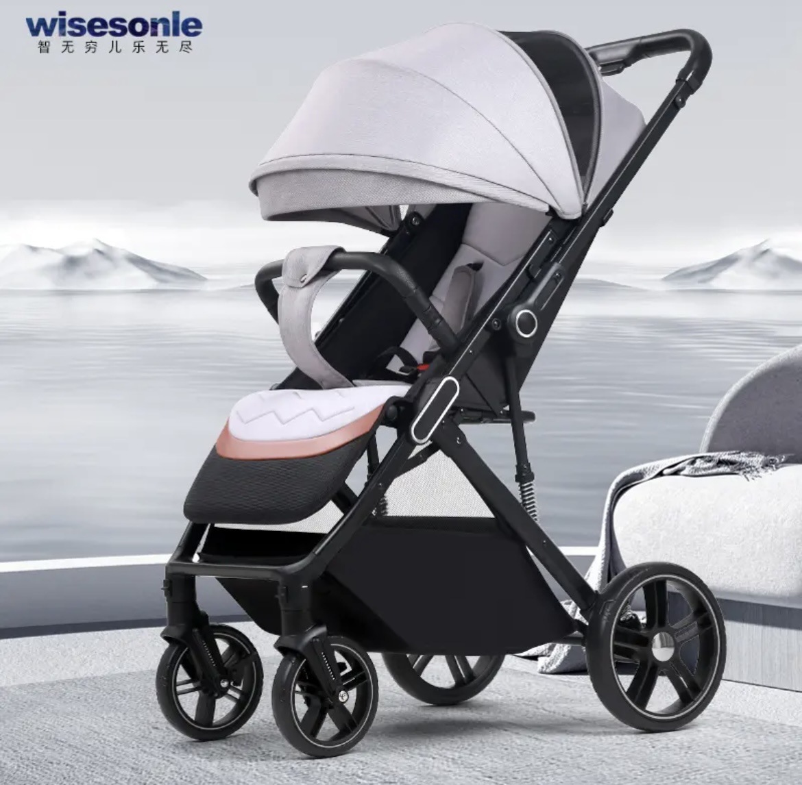 Cochecito con Vista Panorámica, Plegable en Dos Direcciones, Cochecito para Bebé, Cochecito Plegable para Niños, Cochecito de Bolsillo Portátil.