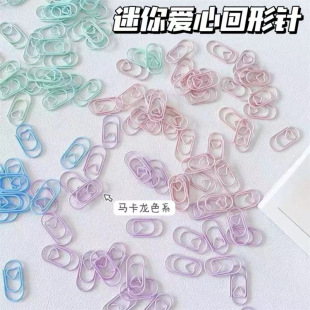 Macaron mini love paper clip creative cute small fresh cartoon bouquet card heart-shaped wholesale