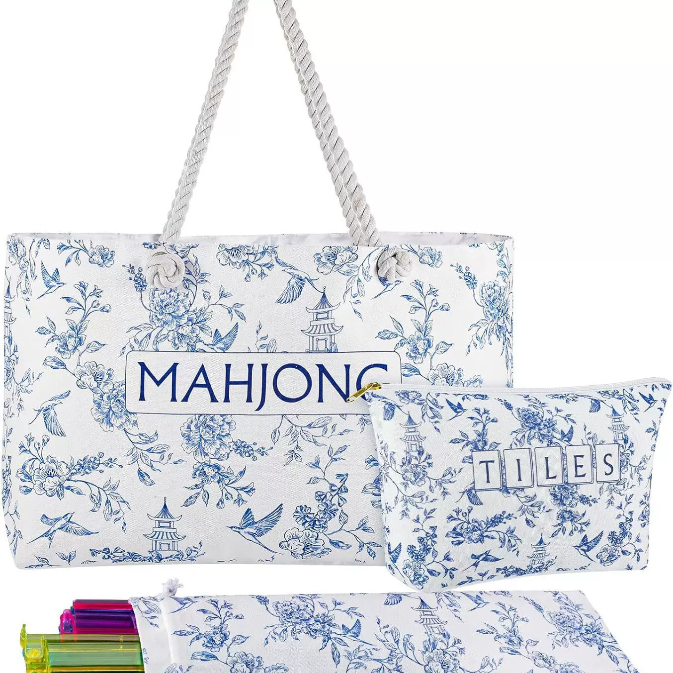 跨境亚马逊麻将收纳包大容量化妆品手提包多功能旅行洗漱收纳包