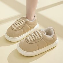 羽绒布棉拖鞋女士冬季包跟2025新款外穿保暖防滑厚底家居棉拖冬天