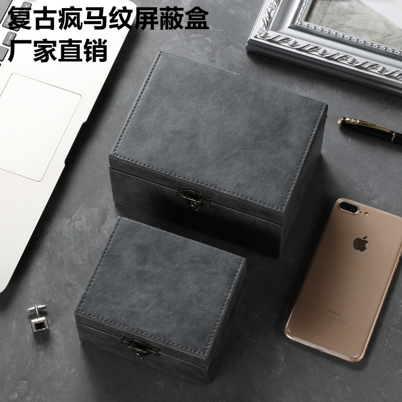 Suministro directo de fábrica RFID anti-radiación caja de blindaje de señal de llave de coche caja de blindaje de señal de teléfono móvil tamaño de la Caja