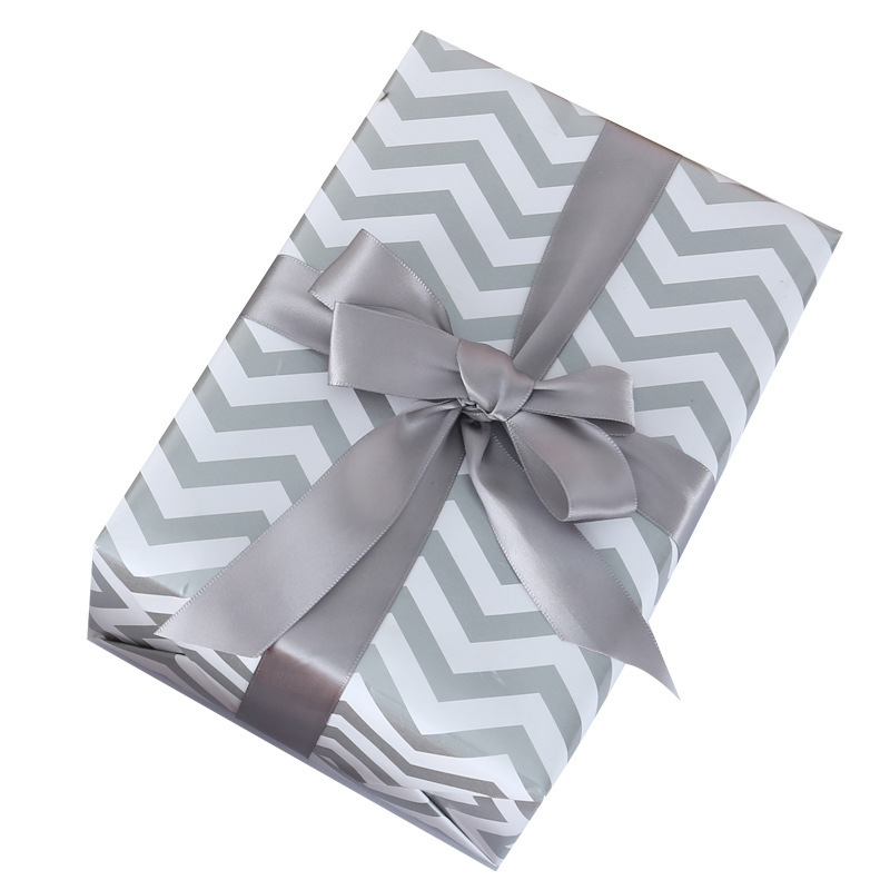 Suministro transfronterizo de papel de regalo festivo estampado a doble cara con rayas de gran tamaño, papel de regalo al por mayor para el Día de San Valentín y cumpleaños image 8