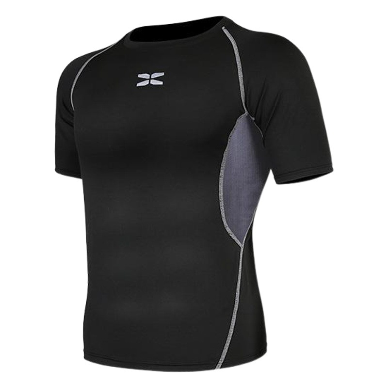 Juyitang Top de hombre Camiseta ajustada de manga corta Deportes al aire libre Ropa de fitness para correr