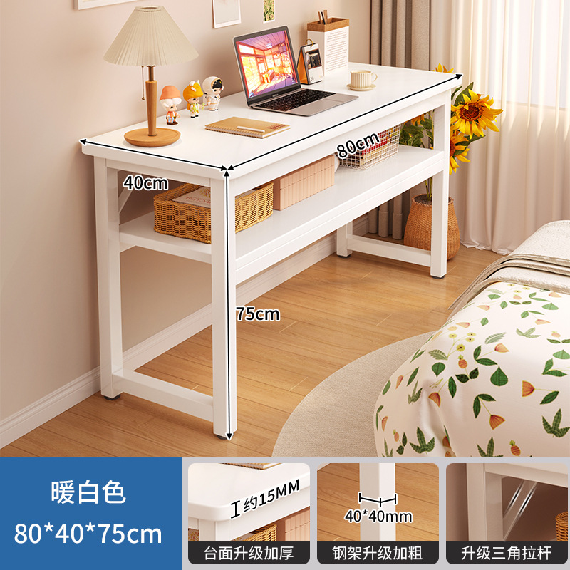 Escritorio de doble escritorio simple estudio dormitorio casero estilo de crema mesa de maquillaje de chicas escritorio de computadora rectangular