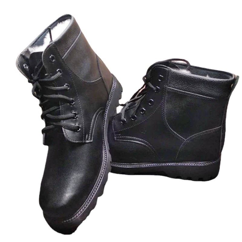 Men's high shoes for leather shoes, non-slip keep warm footwear, boots