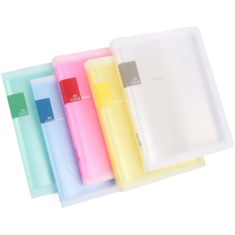 Data book A5 transparent multi-layer insert folder pp office invoice data folder bill storage file book wholesale