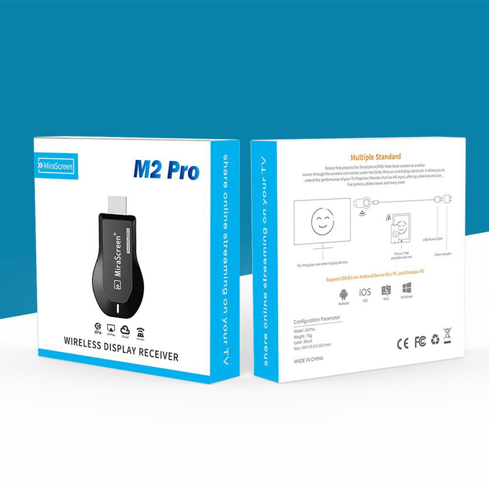 Factory supplies AnyCAST screen mirroring device M2 wireless push Android HDMI 1080P wireless WiFi screen mirroring device