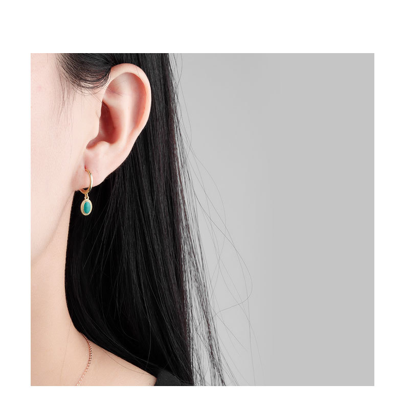 Women's Gender 1 Pair 925 Sterling Silver 925 Sterling Silver Earrings Geometric Drop Earrings