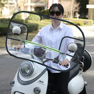 Elektrikli Nəqliyyat Vasitəsi Külək Şüşəsi Universal Batareya Motosiklet HD Şəffaf
