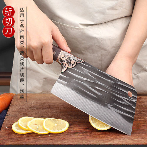 Yangjiang Wholesale Dual-Purpose Forged Kitchen Knife, Sharp Vegetable Cutting Knife, Home Slicing Knife, Bone-Specific Chopping Knife
