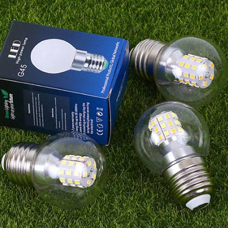 LED pequeña burbuja E27 gran tornillo 5W7W9W bombilla de ahorro de energía cristal feijón mágico lámpara de luz e14 luz blanca de tres colores