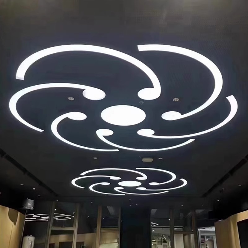 led centro comercial supermercado candelabros gimnasio industrial estilo de viento lámpara de café en línea sala de baile de deportes electrónicos oficina lámparas personalizadas