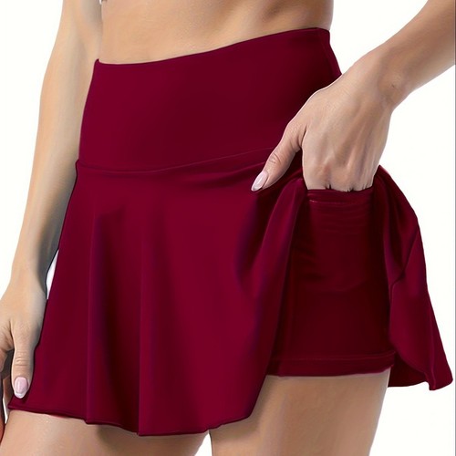 Cross-border 2025 European and American hot-selling yoga skirt, high-waisted pleated summer casual skirt for women, sports export-only summer
