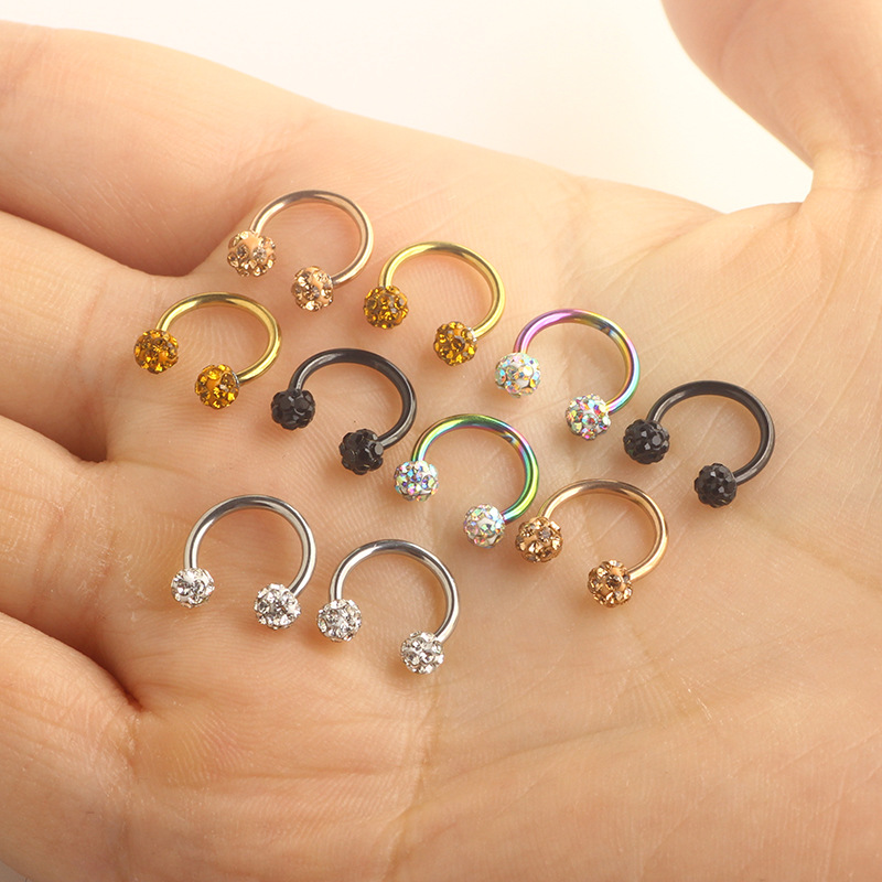 Pointed titanium steel lip stud product view