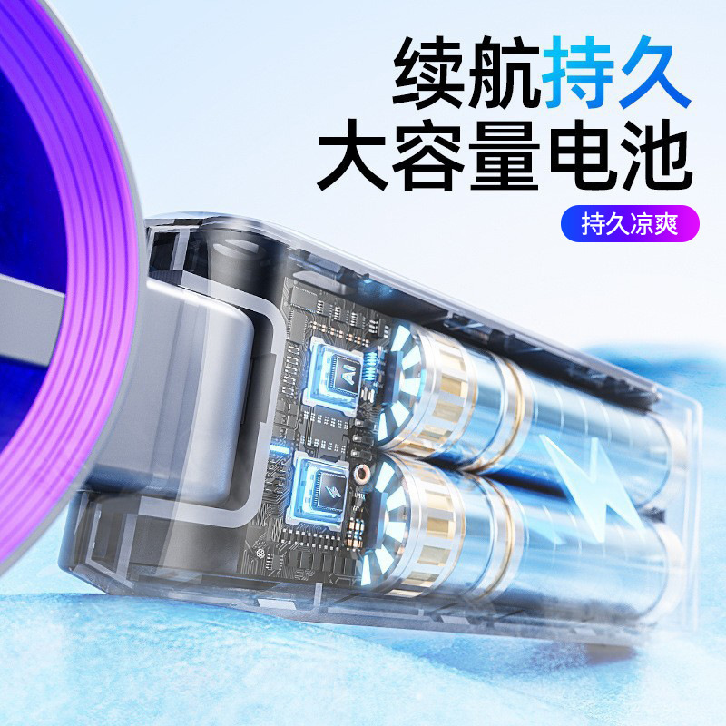 2025款高速制冷冰敷风扇迷你便携折叠充电风扇可挂脖大容量大风力|undefined
