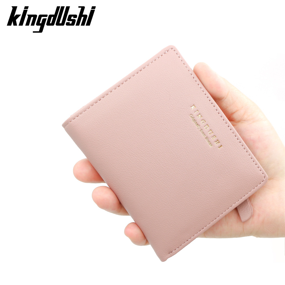 Nueva billetera corta para mujer, billetera urbana simple pu color Morandi, monedero, embrague, tarjeta de múltiples tarjetas