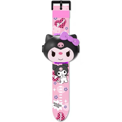 New Children's Cartoon Cute Flip Toy Watch 24 Projection Watch Sanrio Series Luminous Watch Wholesale