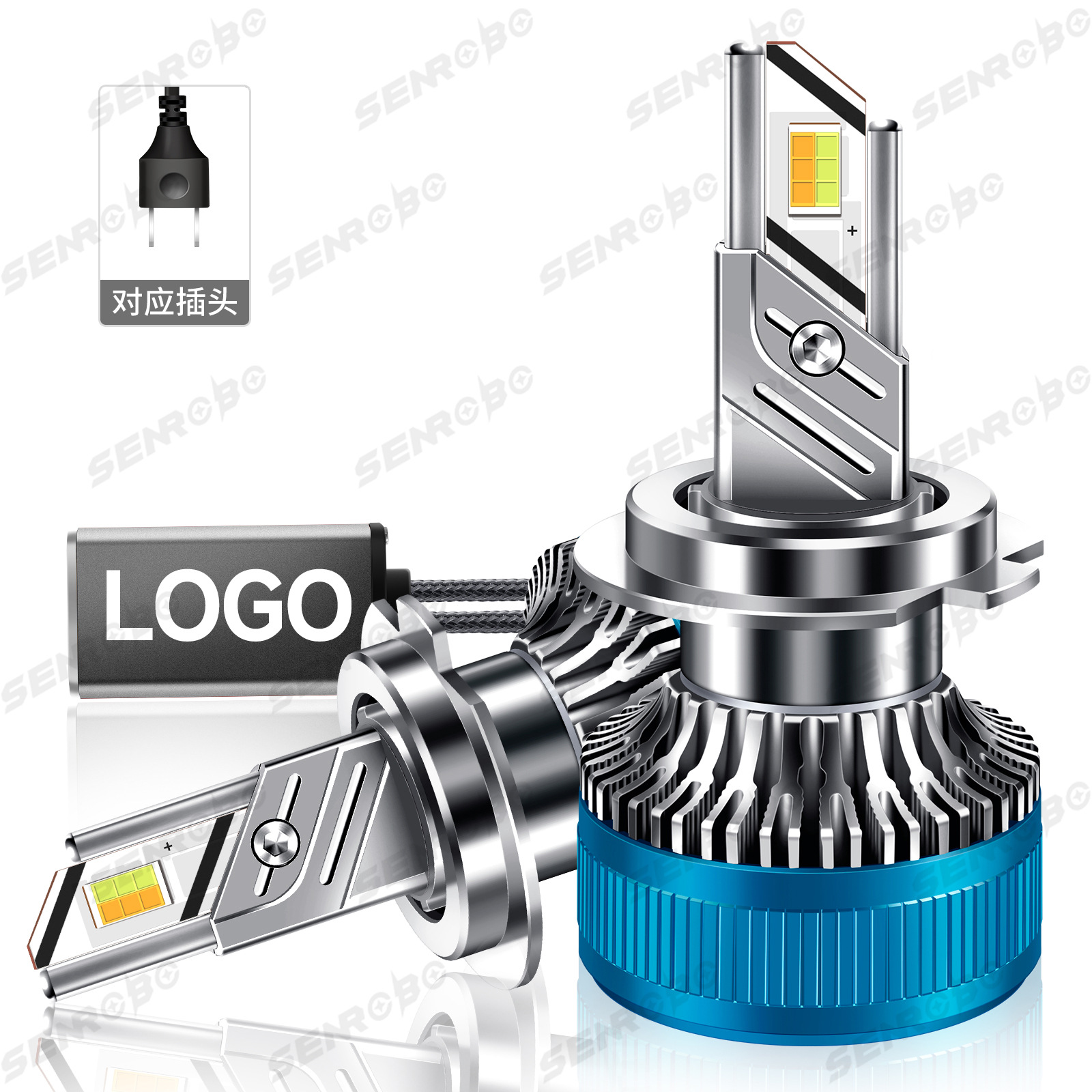 Nuevos tres colores transfronterizos de automóviles led faro de alta y baja luz H4H11H79005 fábrica de modificación de automóviles venta directa