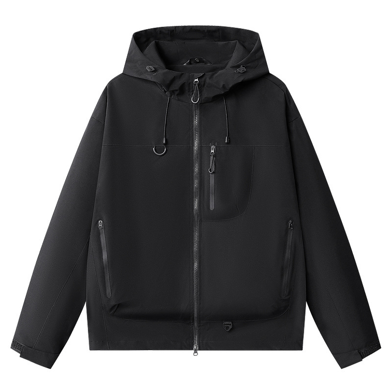 7870冲锋衣男女春秋青少年户外防风防水登山服工装夹克连帽外套|undefined
