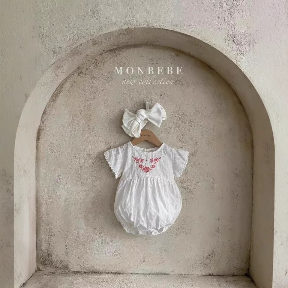 【Liquidación】Mono Bordado para Niña, Body para Bebé, Traje de Verano para Bebé, Mono de una Pieza para Niña Pequeña