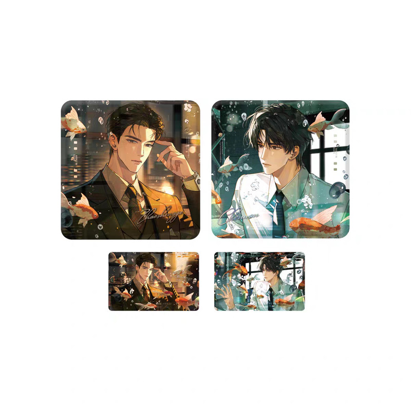 Keanu Reeves' Original Response to the Fan Art: Winter Heartbeat Chronicle Black and White Series Badge, Small Card, Transparent Card