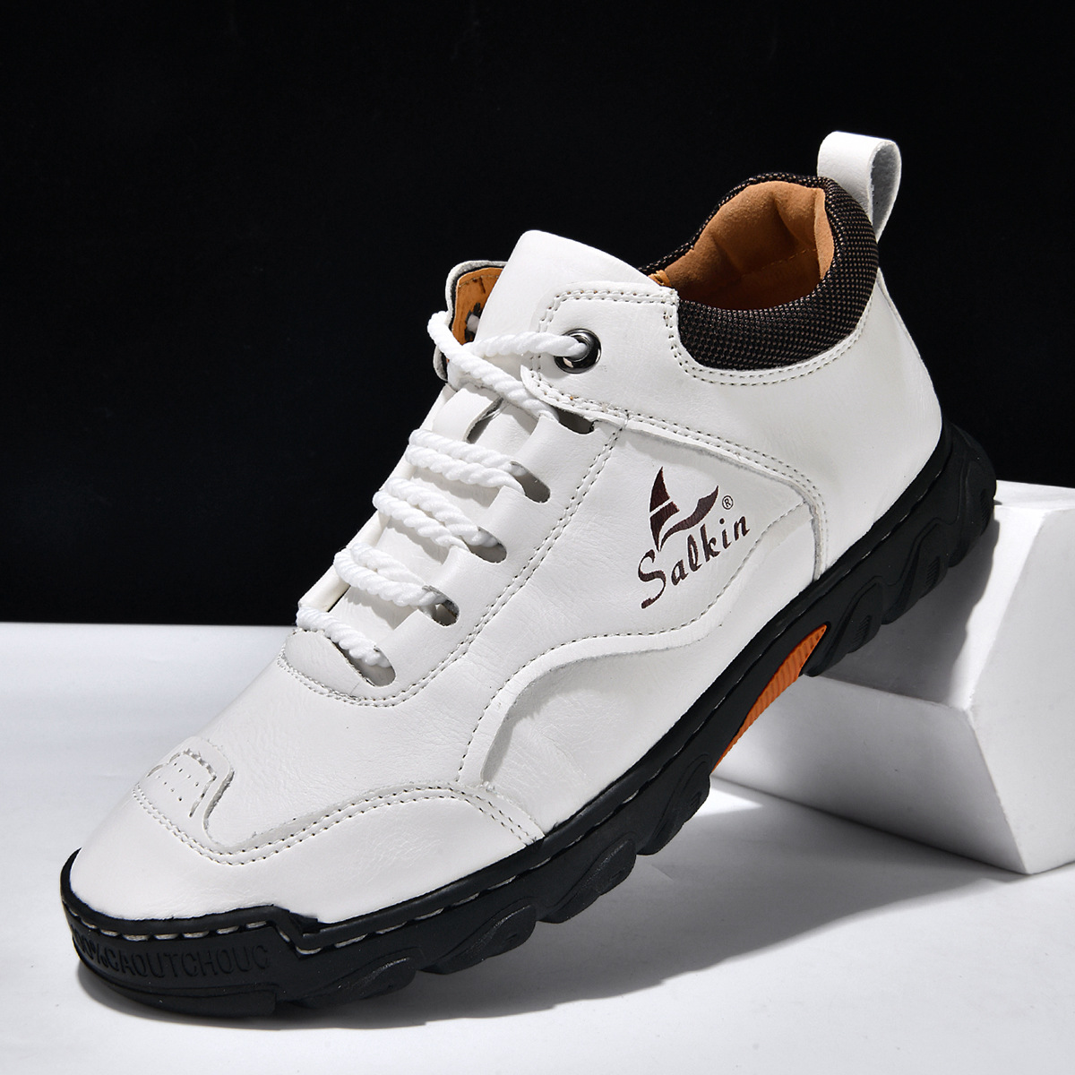 Men's Plus Size Pu Leather Casual Ankle Boots With Lace-up Design_voghion.com