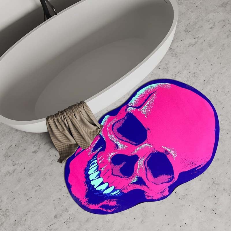 クロスボーダーバスルームフロアマットハロウィンレッドリップバレンタインデー模造カシミアフロアマットトイレバスルームお手入れ簡単吸収性|undefined