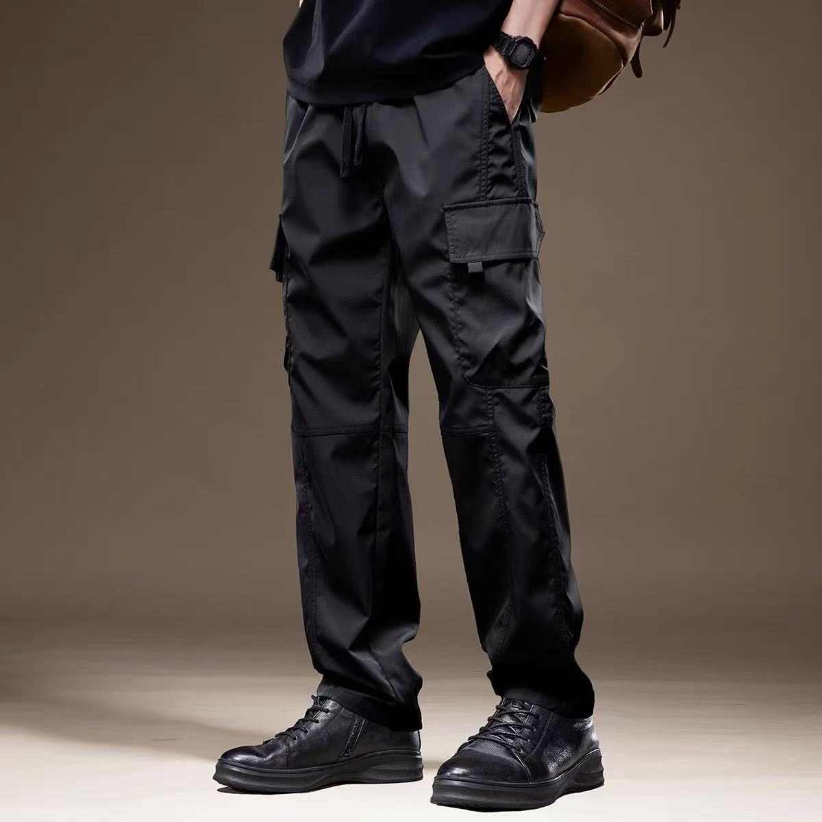 Men's Pants, Three-Proof Workwear Casual Pants, Men's Straight Pants, Large Size Assault Pants, Loose and Versatile Multi-Pocket Long Pants 5