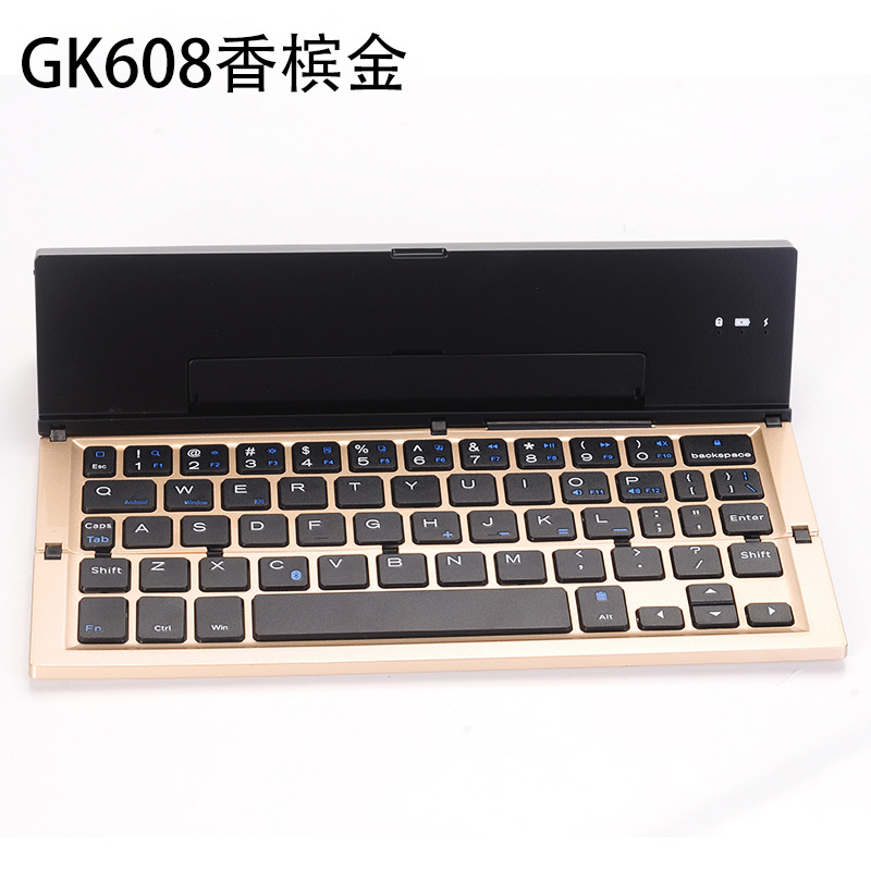 Geyes Bluetooth teclado plegable inalámbrico de tres sistemas de doble canal teléfono móvil tableta transfronteriza dedicada aleación de aluminio