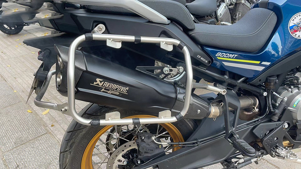 Universal motorcycle modified exhaust pipe carbon fiber tail section shaped forza350 xmax300 spring wind 800MT