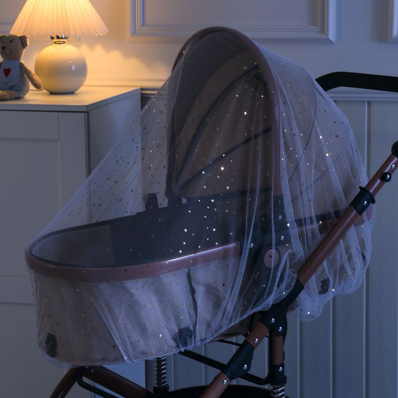 Baby Stroller Mosquito Net Full-Cover Universal Printed Baby Mosquito Net Stroller Enlarged Encrypted Mesh Anti-Mosquito Cover