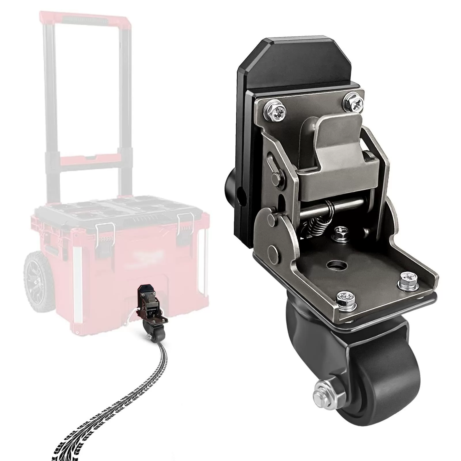 Модернизированная версия переднего колеса со стальной структурой, комплект роликов, подходящий для ящика для инструментов на колесиках — аксессуары для ящика для инструментов