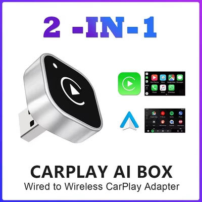 Carplay Wireless Interconnection Box Is Suitable for Wired to Wireless Car Navigation Apple Android Auto Two-In-One