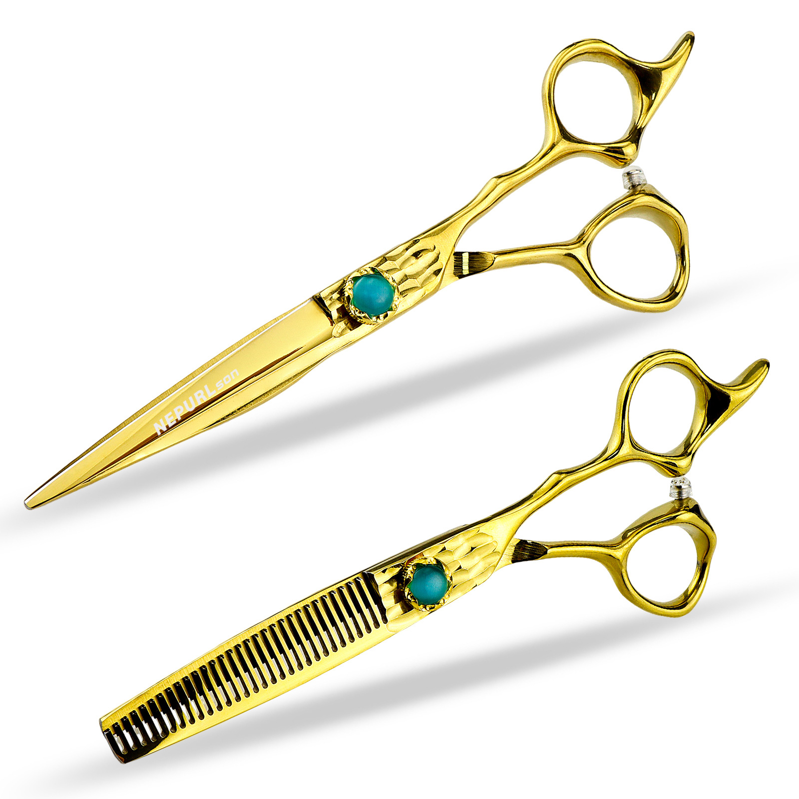 6.0寸FMI-16金色数控刀头  美发剪刀 理发剪 平剪 刘海剪 牙