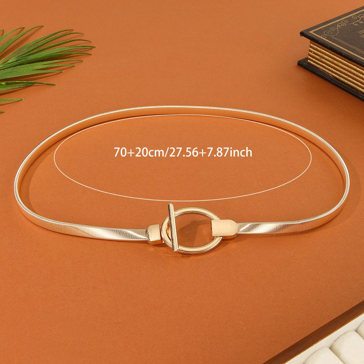 Эластичная цепочка на талию для женщин с юбкой, металлическая цепочка на талии, золотой ремень, декоративный пояс, универсальный тонкий ремень для свитера.
