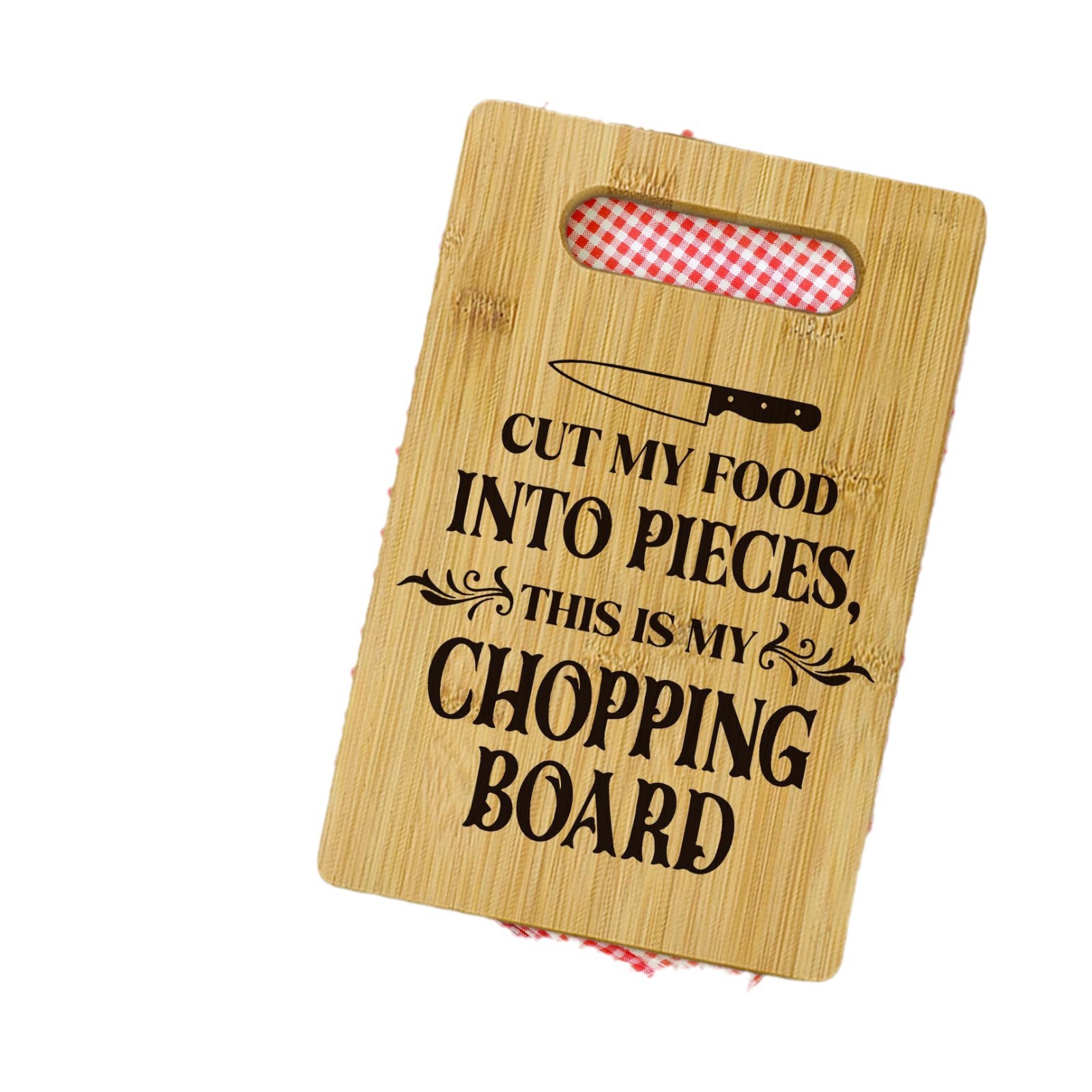 La tabla de cortar de madera portátil transfronteriza se puede grabar con patrones.