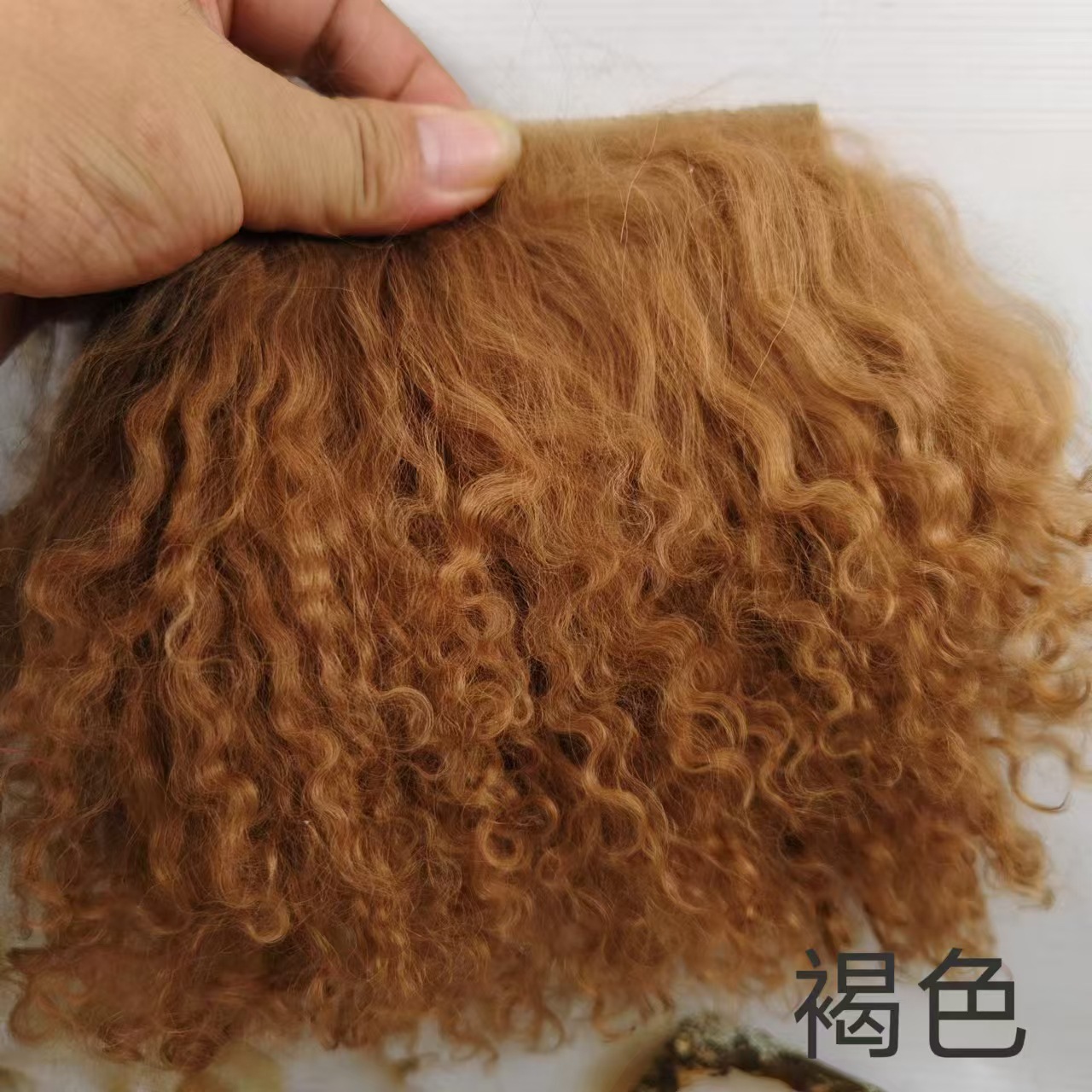 Alta calidad tan lana pelo fila bjd belleza nudo cerdo monstruo soldado monstruo ob11 Gao Ke Er multicolor 6 puntos bebé peluca