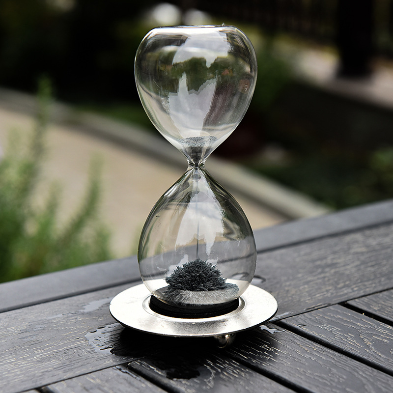 Creativo magnético reloj de arena imán magnético decoración de escritorio de oficina decoración del hogar regalo