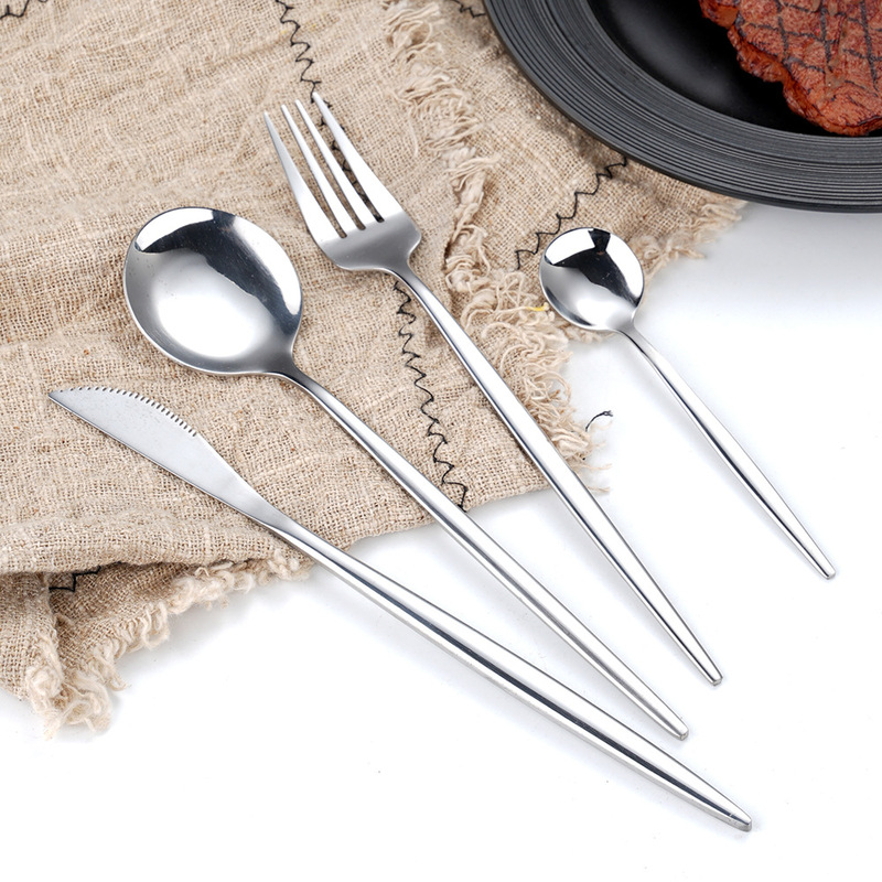 Portuguese stainless steel cutlery golden steak cutlery suit four-piece Amazon cross-border cutlery spoon Portuguese stainless steel cutlery golden steak cutlery suit four-piece Amazon cross-border cutlery spoon