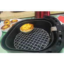 空气炸锅304圆形网架不锈钢烧烤网带脚5cm高度韩式通用篦子金小