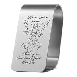 Never Drive Faster Than Your Guardian Angel Can Fly 遮阳板夹