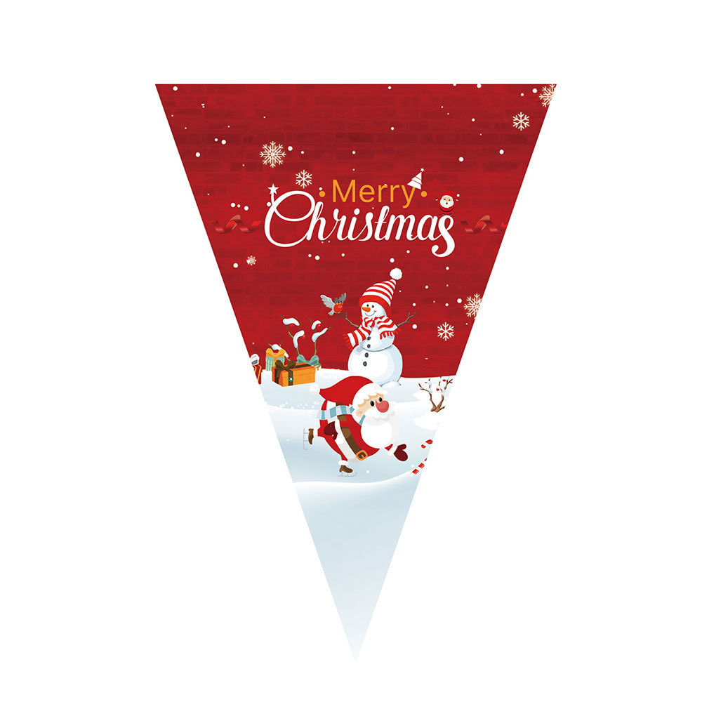 Bandera de triángulo de Navidad tira banderas Feliz Navidad fiesta de Navidad diseño de fondo banner decoración al por mayor