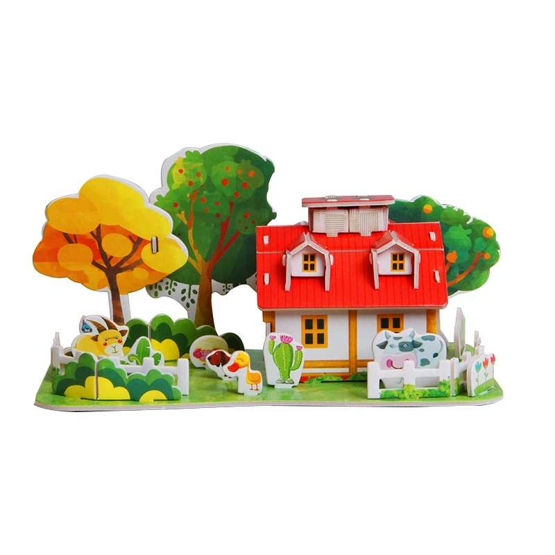 Three dimensional school brainteaser, smart toy for kindergarten, DIY, in 3d format, training