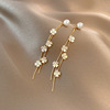 Advanced universal trend earrings from pearl, simple and elegant design, high-quality style, bright catchy style