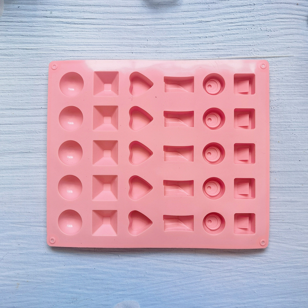 30 6 grupos de molde de silicona semicircular 121 pastel helado pudín molde de postre jabón utensilios