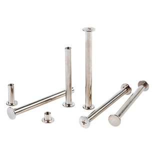 Factory supply rivet book nail 304 stainless steel lock butt screw recipe nail nickel plated rod diameter 5mm