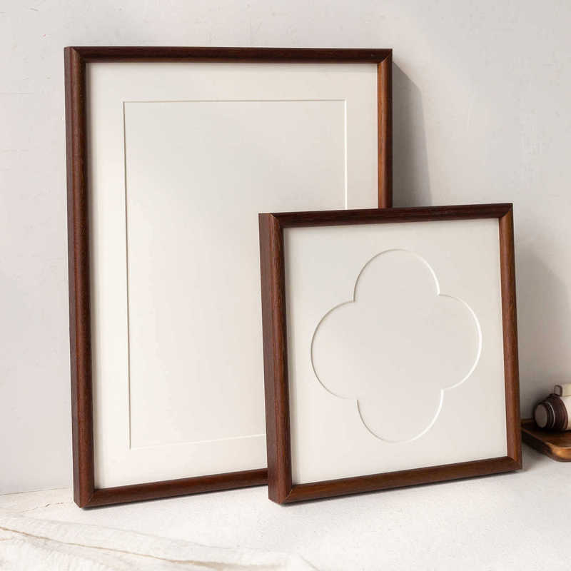Black walnut color, large-size A3 custom wall poster, showcasing a high-end, solid wood, blank frame for calligraphy Black walnut color, large-size A3 custom wall poster, showcasing a high-end, solid wood, blank frame for calligraphy