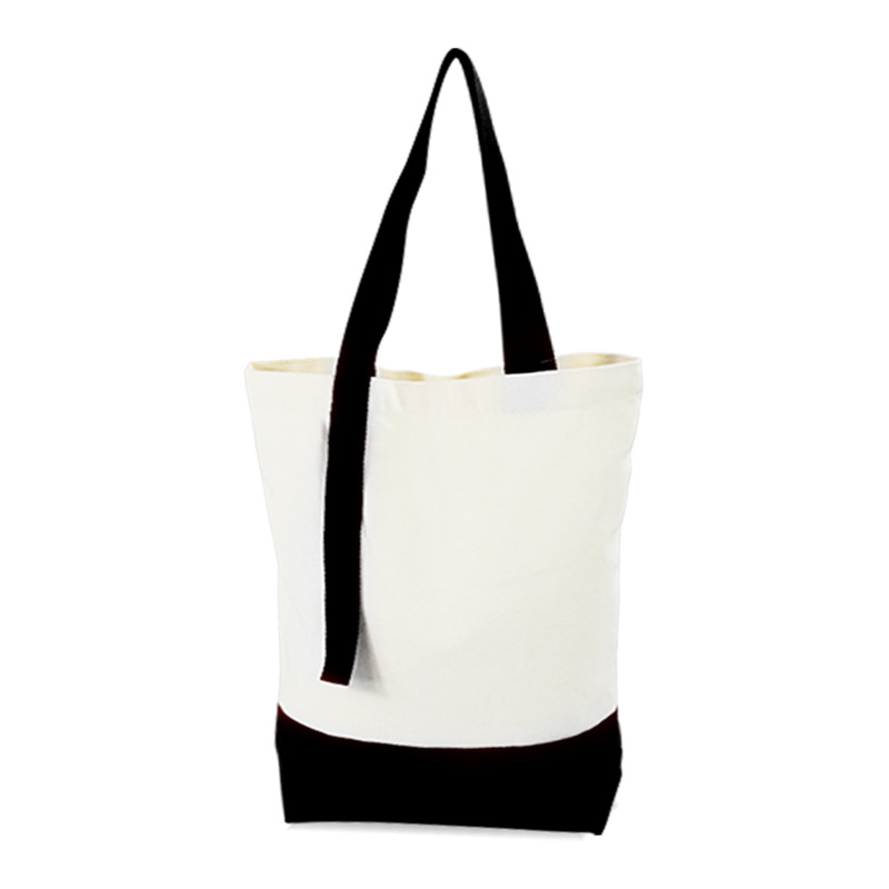 Customizable DIY Plain Canvas Tote Bag with Logo for Shopping, Single Shoulder Handheld Pure Cotton Canvas Bag with Printing Capability