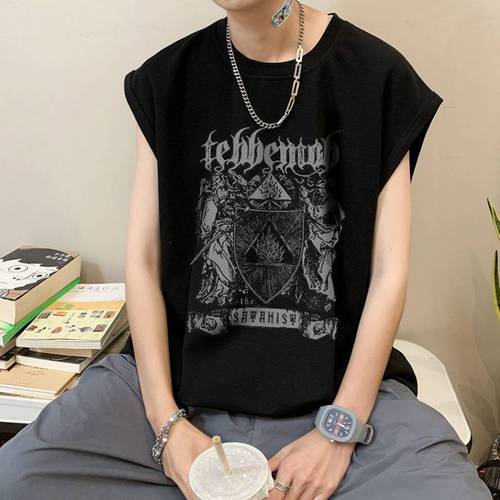 American-style crew neck vest men's retro trendy brand basketball sports sleeveless T-shirt ins innerwear top 12