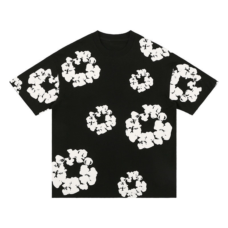 2023 Fashion Foam Printed Loose T-Shirt Y2K Hip Hop Street Wear Men's and Women's Pullover Casual Top